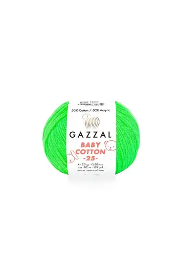 Gazzal Baby Cotton 25 El Örgü İpi Kertenkele 3427