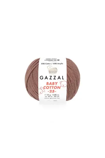 Gazzal Baby Cotton 25 El Örgü İpi Konyak 3455