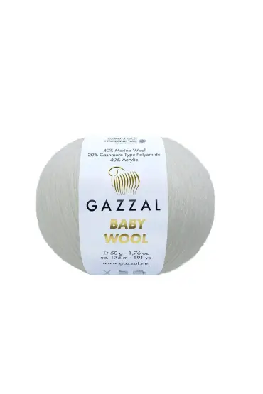 Gazzal Baby Wool El Örgü İpi | Parlak Beyaz 801