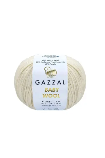 Gazzal Baby Wool El Örgü İpi | Krem 829