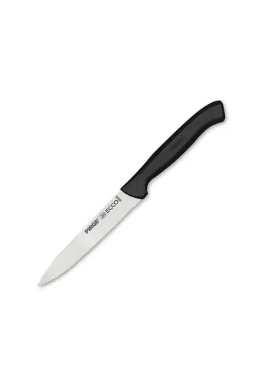 Pirge 38049 Ecco Tırtıklı Sebze, Et, Biftek Steak Bıçağı 12 cm - Siyah