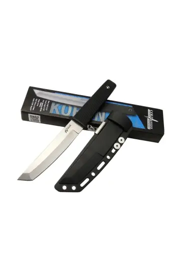 Cold Steel AUS 8A Kobun Tanto Outdoor / Av Bıçağı 25cm - Kılıflı, Kutulu, Siyah Plastik Sap