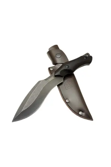 Sog Vaquita Kukri 807B BK Eskitme Outdoor Bıçak 27cm - Ahşap Sap, Deri Kılıf