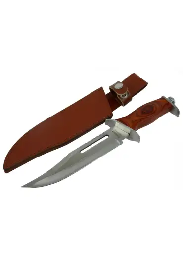 111 Rambo Bıçağı 32 cm - Ahşap Metal Saplı, Perçinli