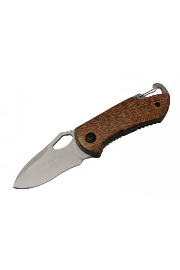 Buck X74 Çakı Ahşap 15 cm Manuel, Kemerlikli