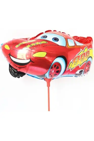 Kırmızı Renk Cars Şimşek Mcqueen Folyo Balon 65 cm