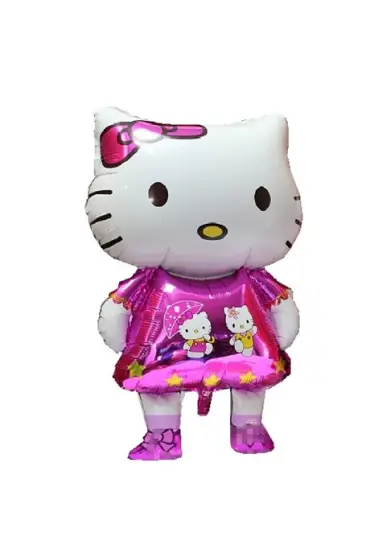 Fuşya Renk Hello Kitty Uçan Folyo Balon 80 cm