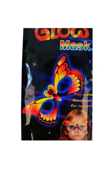 Karanlıkta Parlayan Glow Maske Karışık Renk 12 Adet