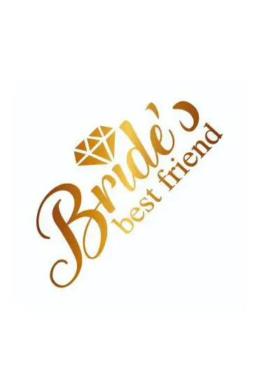 Bekarlığa Veda Partisi Bride&39s Best Friends Dövmesi Altın Renk