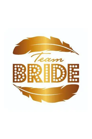 Bekarlığa Veda Partisi Team Bride Dövmesi Altın Renk