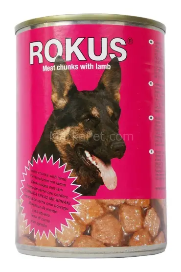 Kuzu Parça Etli Konserve Köpek Maması 410 Gr