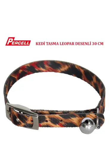 Kedi Tasma Leopar Desenli 30 Cm