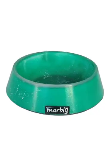 Marbly Yeşil Dalgalı Mermerit Köpek Mama Su Kabı 700 ml