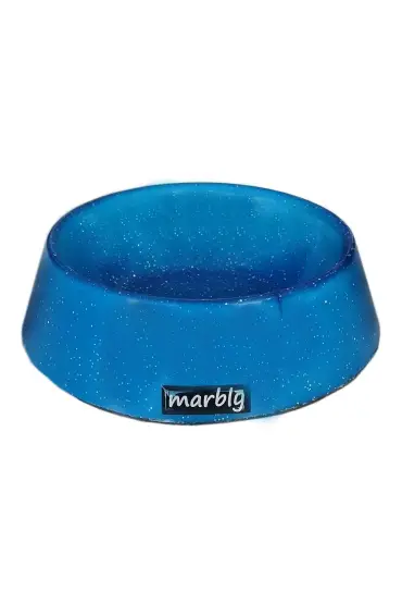 Marbly Mavi Galaxy Mermerit Köpek Mama Su Kabı 1000 ml