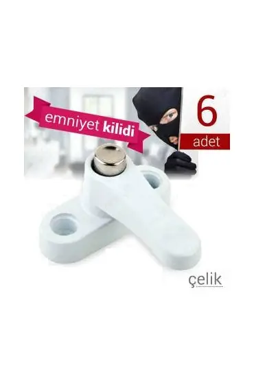 Pvc Kapı Pencere Emniyet Kilidi -  Pimapen Kilidi - ÇELİK - 6 Adet