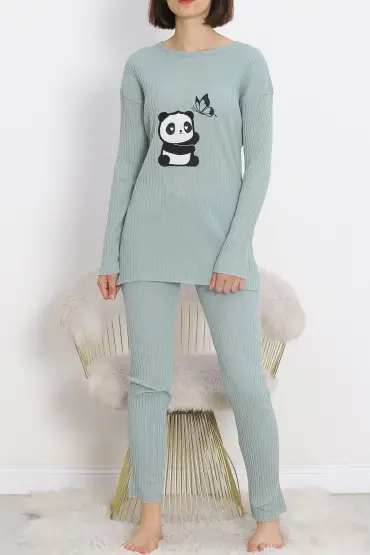 Nakışlı Pijama Takımı Mint5