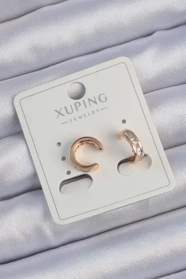 Xuping Rose Renk Zirkon Taş Kaplama Earcuff Küpe - TJ-BKP9426