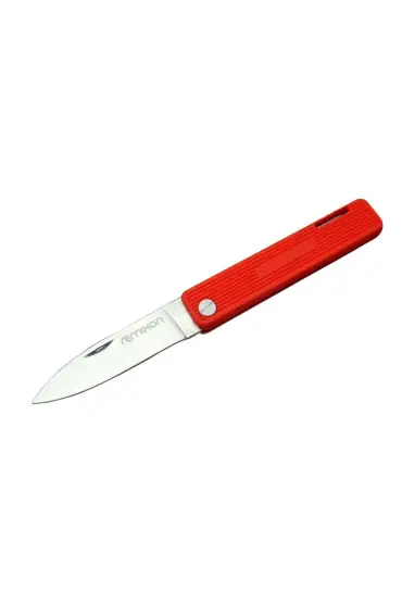 Remixon K200RED Kamp / Bahçe Çakı Kırmızı 18 cm - Manuel, Plastik Sap