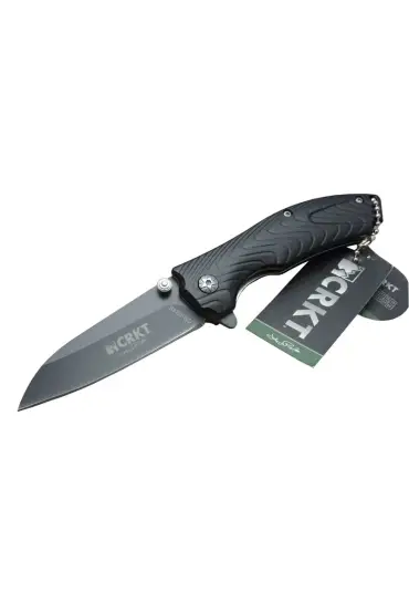 CRKT CR0249-BK Siyah Kamp Çakı 18 cm - Plastik Sap, Otomatik, Kılıflı, Kutulu