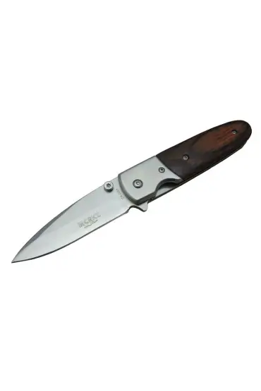 CRKT CR 0083 Koyu Kamp Çakı 16,5 cm - Ahşap Sap, Otomatik, Kılıflı, Kutulu