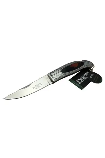 CRKT CR 0190 KHV Kamp Çakı 20 cm - Sedef & Metal İşlemeli Sap, Kılıflı, Kutulu