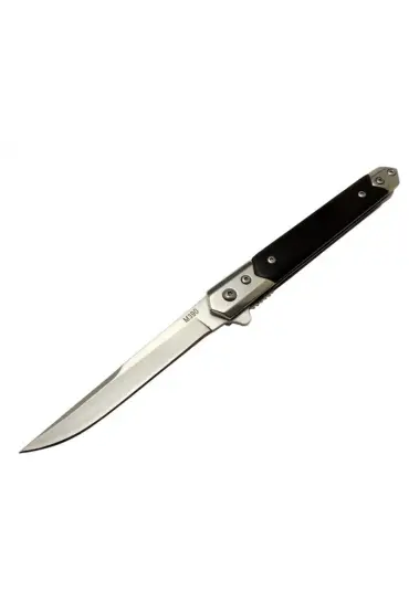 ZBR M390 1-36 Siyah Kamp Çakı 21cm - Yarı Otomatik, Siyah Sap, Kılıflı