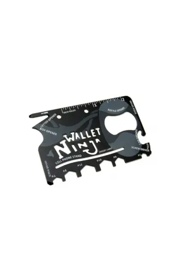 Ninja Wallet Survival Acil Durum Kiti / Kartı - 18 in 1