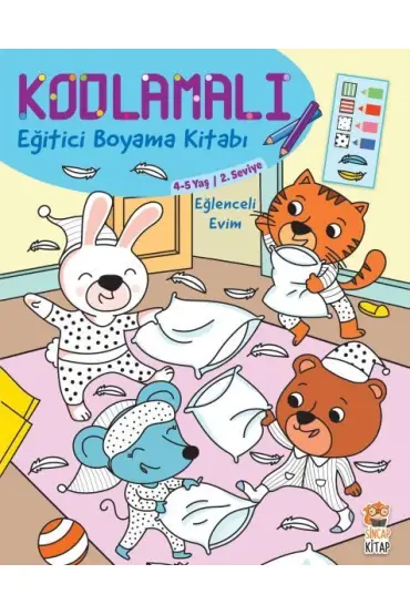 Kodlamalı Eğitici Boyama Kitabı - Eğlenceli Evim  (4022)