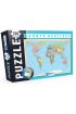 Blue Focus Dünya Haritası - Puzzle 200 Parça  (4022)