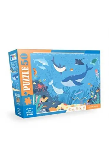 Blue Focus Sea Animals (Deniz Hayvanları) 50 Parça Puzzle  (4022)