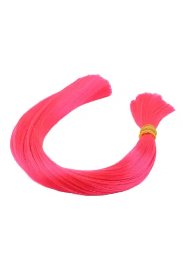 Neon Pembe Renkli Sentetik Boğum Saç / 1Kg