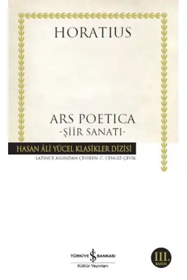 Ars Poetica - Şiir Sanatı - Hasan Ali Yücel Klasikleri  (4022)