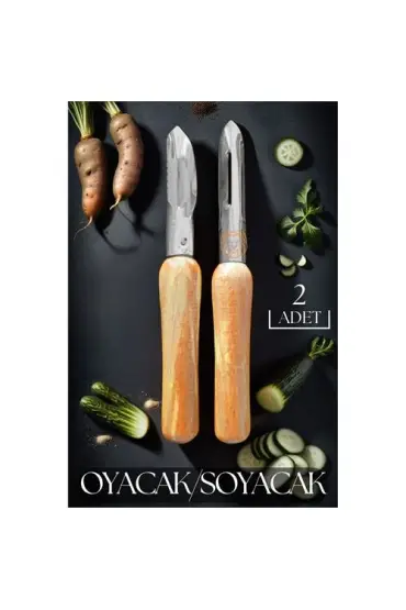 Turk Soyacak Oyacak Ahşap Saplı 2 li Set Scopelliti Design