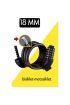 Turk Motosiklet Bisiklet Kilidi 18 mm 5 Kademe Şifreli Çelik Halat