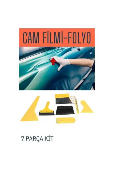 Turk Cam Filmi ve Folyo Uygulama Kiti 7 Parça Duvar Kağıdı Vinil Uygulama Kiti