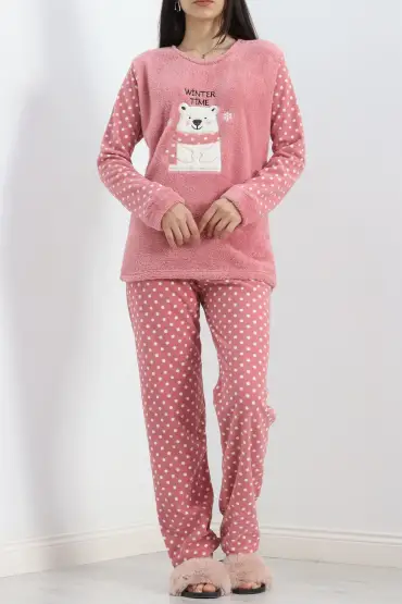 Polar Pijama Takımı Pudra