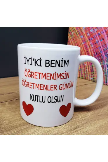 Öğretmene Hediye Kupa Bardak