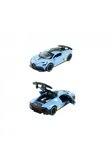 3231D-3241D -1:32 Metal Çek Bırak Araba Bugatti Mavi