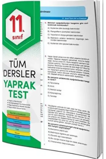 11. Sınıf Tüm Dersler Yaprak Test  (4022)