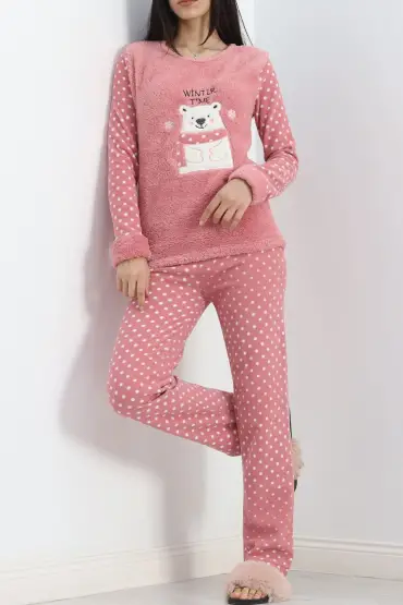 Polar Pijama Takımı Pudra1