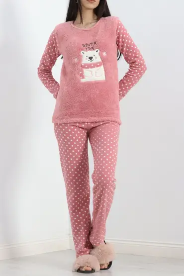 Polar Pijama Takımı Pudra1