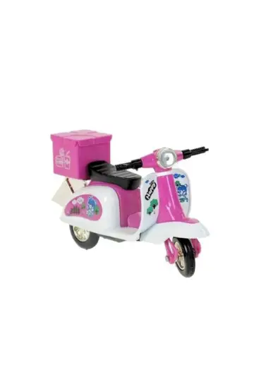 Çek Bırak Metal Vespa Motor  Cm - FY361A-D - Pembe