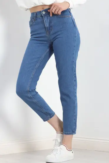 Mom Boyfriend Jeans Açıkmavi