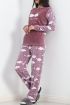 Peluş Polar Pijama Takımı Lilabulut