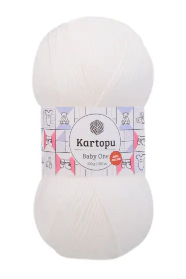 Kartopu Baby One El Örgü İpi  | Kar Beyaz K010