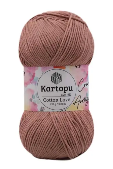 Kartopu Cotton Love El Örgü İpi  | Kahverengi K842