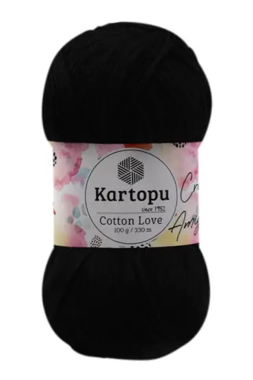 Kartopu Cotton Love El Örgü İpi  | Siyah K940