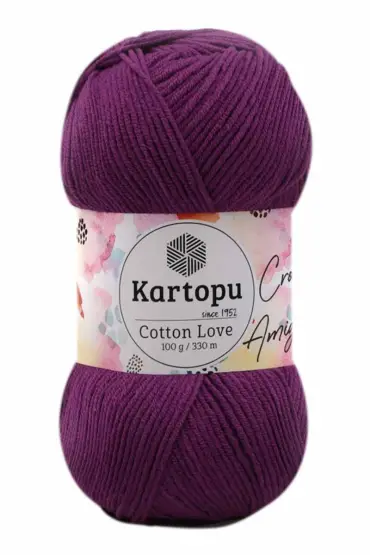 Kartopu Cotton Love El Örgü İpi  | Koyu Mor K727