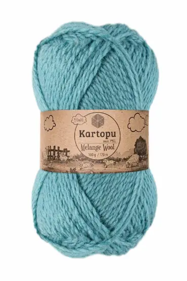 Kartopu Melange Wool El Örgü İpi Mint K5017