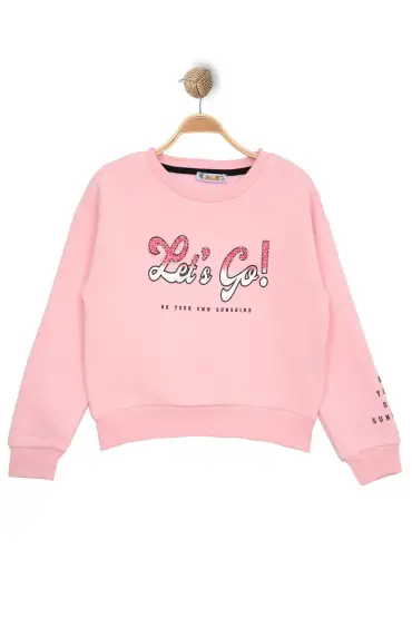 8-12 Yaş Kız Çocuk Sweat Pembe